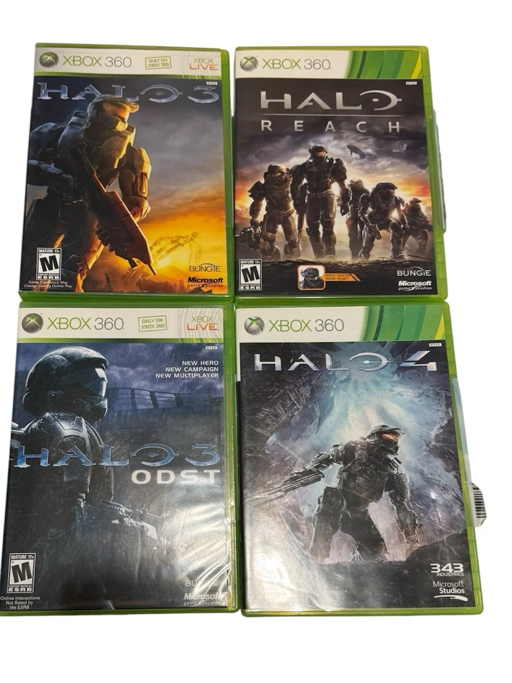 Xbox 360 Halo video game bundle of 4 games